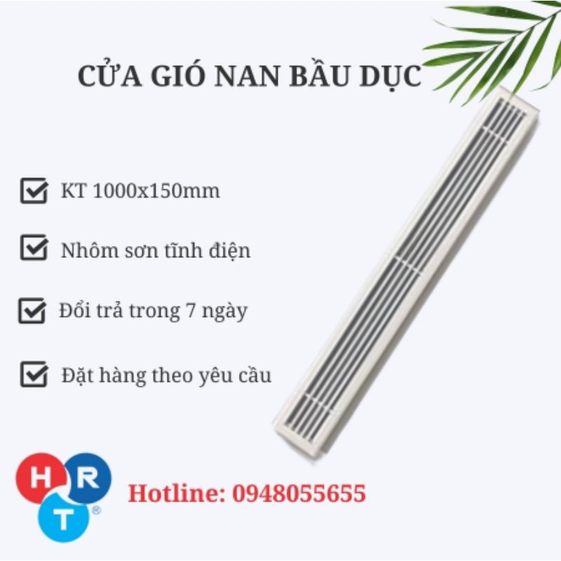 Cửa gió nan thẳng nan bầu dục 1000x150