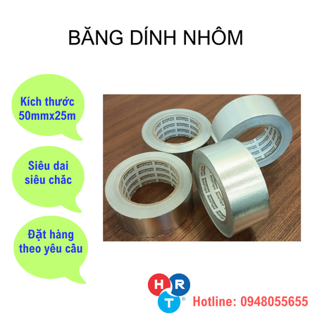 Băng dính nhôm siêu dai 50x25mm