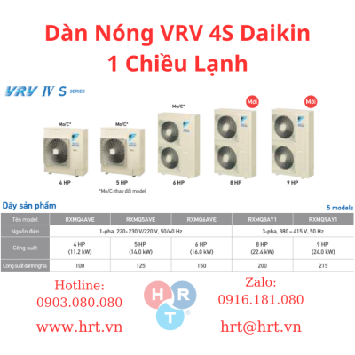 Dàn Nóng VRV 4S Daikin 1 Chiều Lạnh