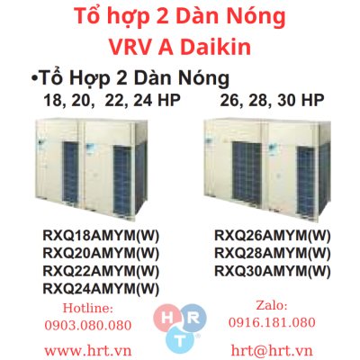 Tổ hợp 2 Dàn Nóng VRV A Daikin - Hiệu Quả Tiết Kiệm Điện và Tiện Lợi Lắp Đặt