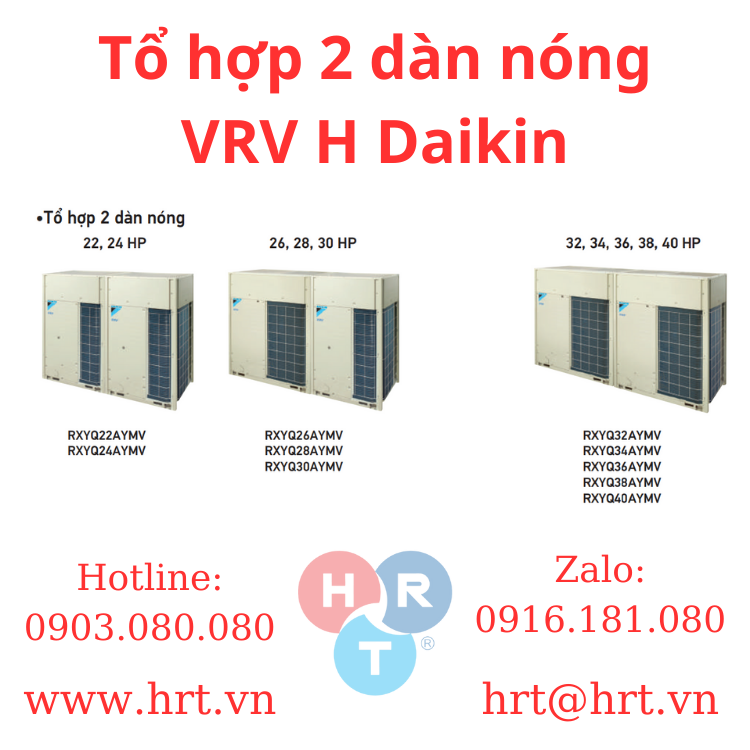 Tổ hợp 2 dàn nóng VRV H Daikin