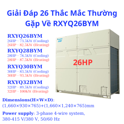 26 Thắc Mắc Thường Gặp Về RXYQ26BYM