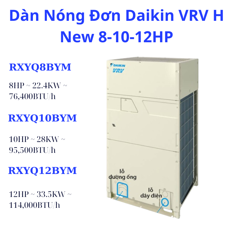 Dàn Nóng Đơn Daikin VRV H 8HP RXYQ8BYM