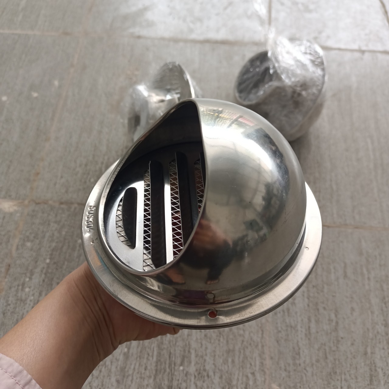 Chụp che mưa inox D100mm, chụp thông hơi inox, ventcap - Ảnh 2