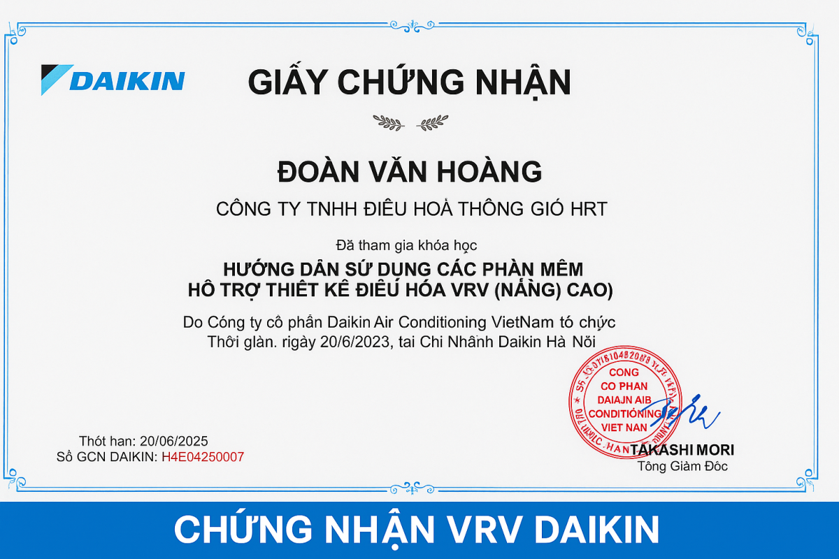 Đoàn Văn Hoàng – VRV Nâng Cao