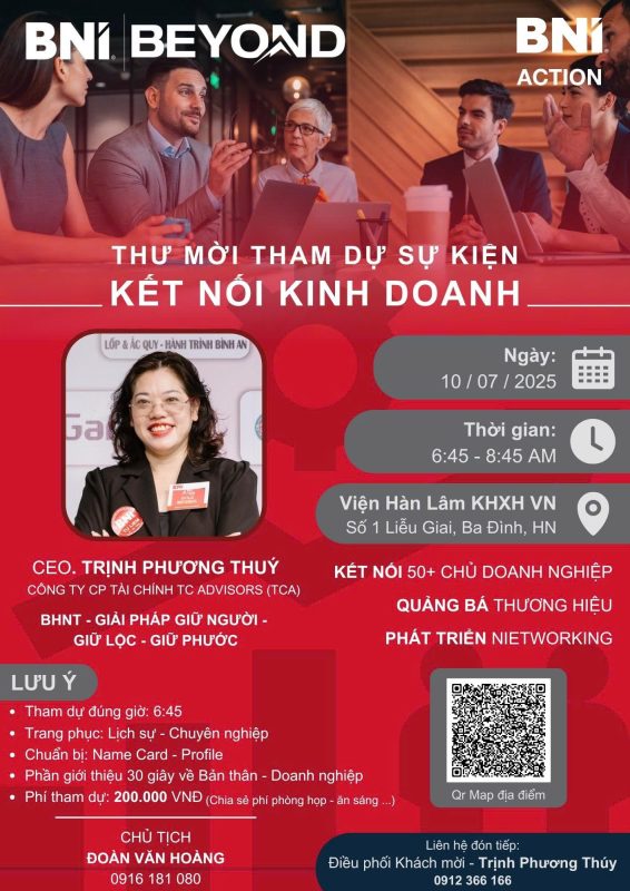 Thư Mời Kết Nối Kinh Doanh 10/07/2025