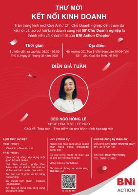 Kết Nối Kinh Doanh Cùng BNI Action Chapter Hà Nội