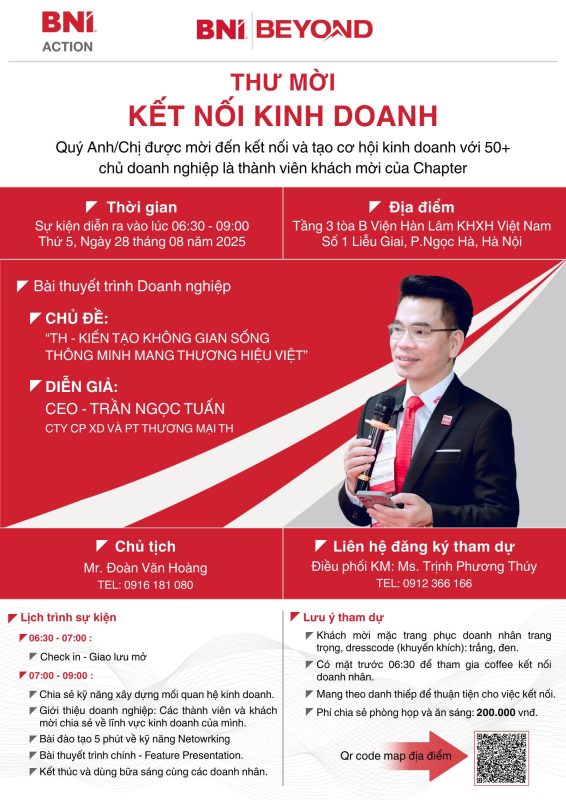 Kết Nối Kinh Doanh Cùng BNI Action Chapter 28/08/2025