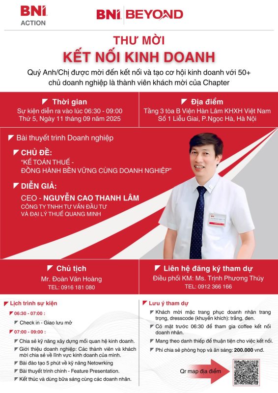 Kết Nối Kinh Doanh & Cơ Hội Hợp Tác 11/09/2025