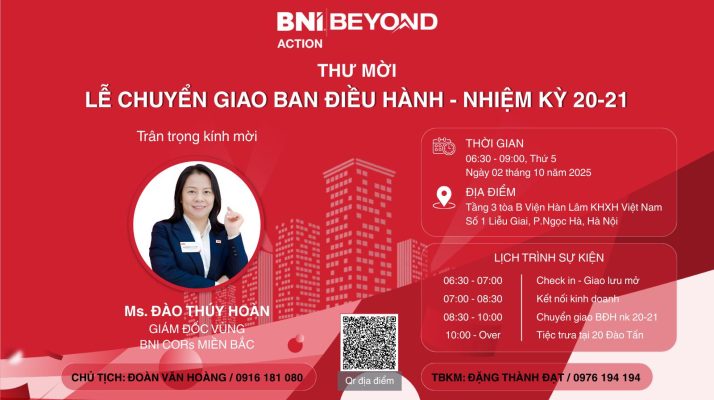 BNI Action Chào Đón 2 Giám Đốc Tại Lễ Chuyển Giao NK20-21