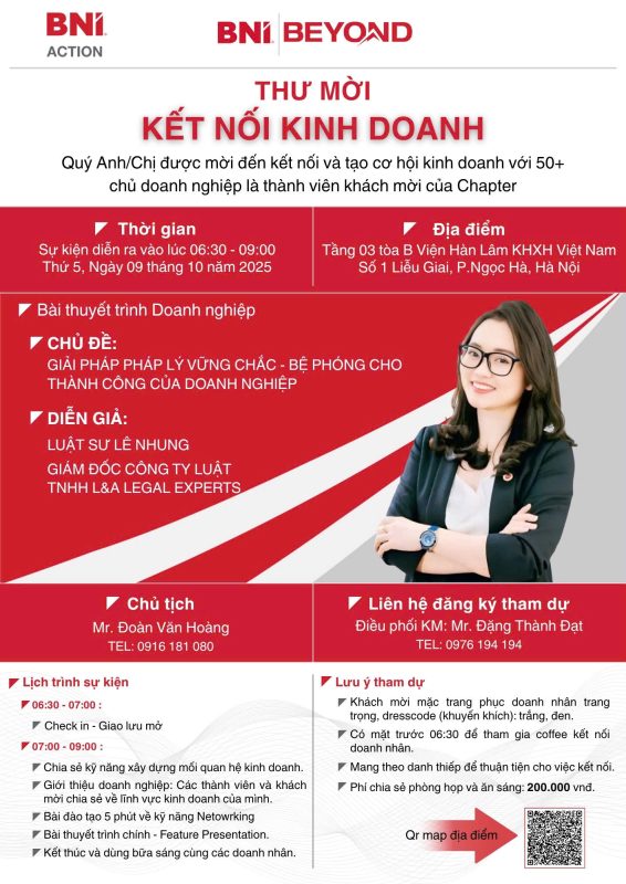 Kết Nối Kinh Doanh Cùng BNI Action Chapter