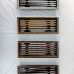 Cửa gió nhựa ABS nan thẳng màu vân gỗ