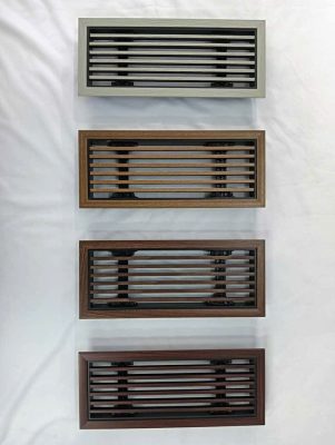 Cửa gió nhựa ABS nan thẳng màu vân gỗ