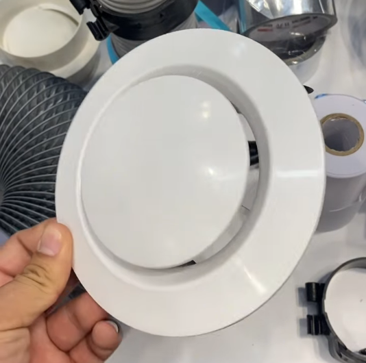 Cửa gió tròn kiểu đĩa D200mm chất liệu nhựa - Ảnh 4