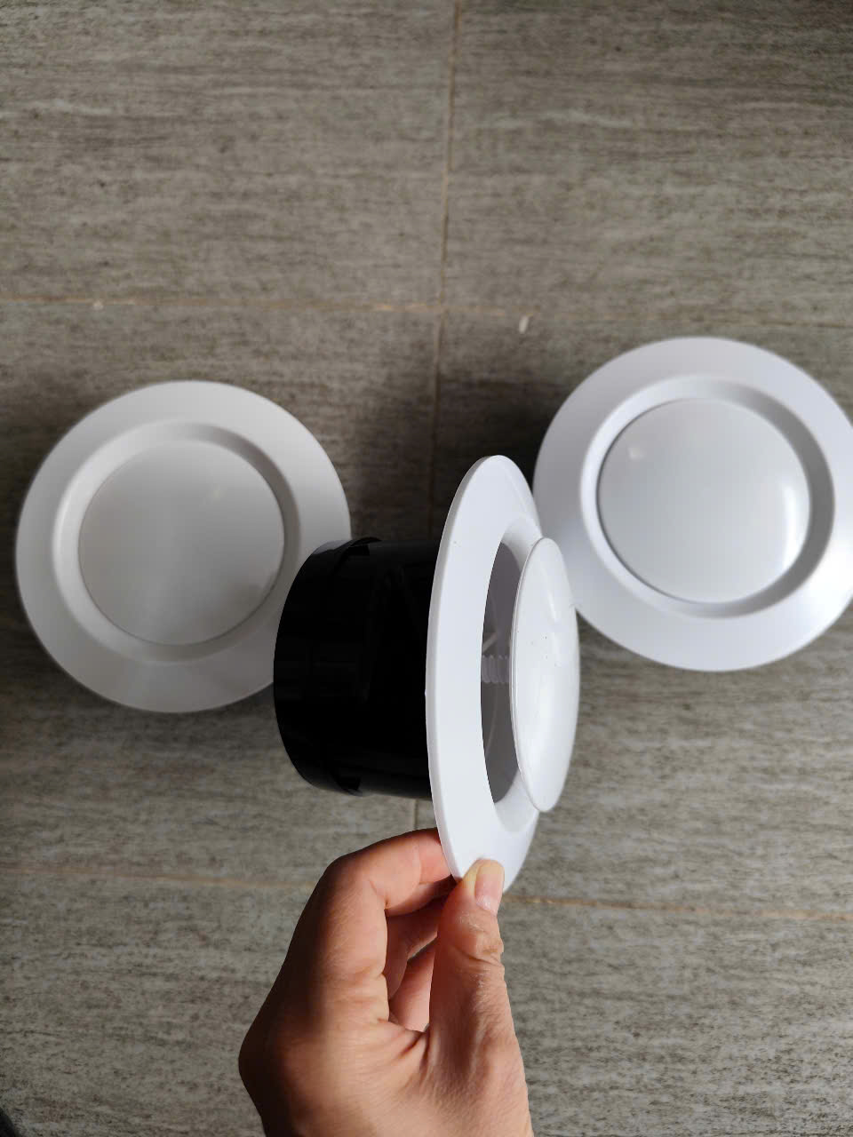 Cửa gió tròn kiểu đĩa D200mm chất liệu nhựa - Ảnh 2